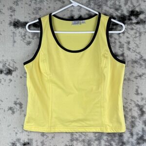 Tail Tank Top Women's Size Large Yellow Tennis Athleisure‎ Stretch